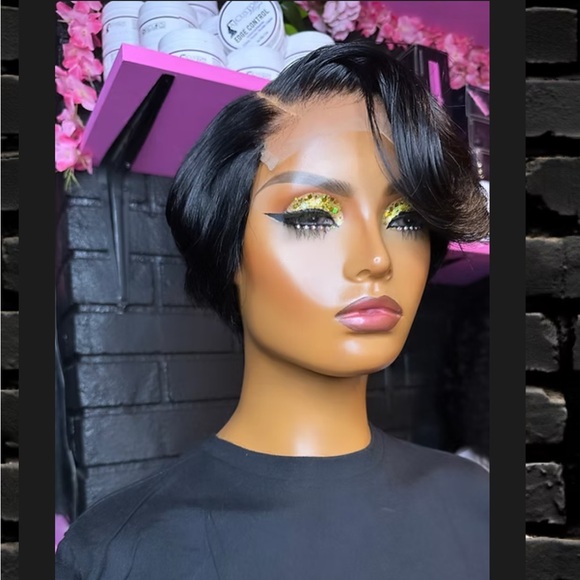Human Hair Pixie wig by AJ Custom Wigs - Picture 2 of 4